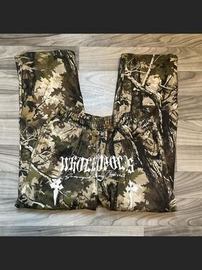 Camo Graphic Sweatpants with White Logo